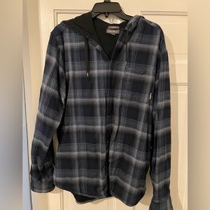 Eddie Bauer hooded flannel
